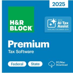 H&R Block Tax Software Premium 2025 (PC/Mac Digital Download)