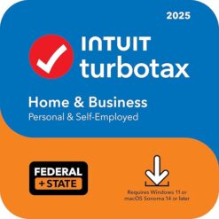 TurboTax Home & Business 2025 Download Tax Software, Federal & State Tax Return [PC/Mac Download]