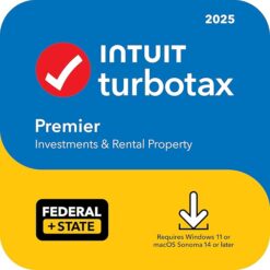 TurboTax Premier 2025 Download Tax Software, Federal & State Tax Return [PC/Mac Download]